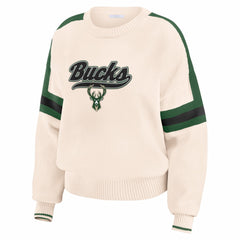 NBA Milwaukee Bucks WEAR by Erin Andrews Women's Stripe Pullover Sweater