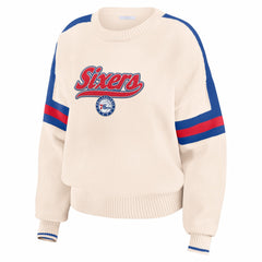 NBA Philadelphia 76ers WEAR by Erin Andrews Women's Stripe Pullover Sweater
