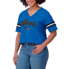 NBA Orlando Magic WEAR by Erin Andrews Women's Color Block Boxy V-Neck T-Shirt