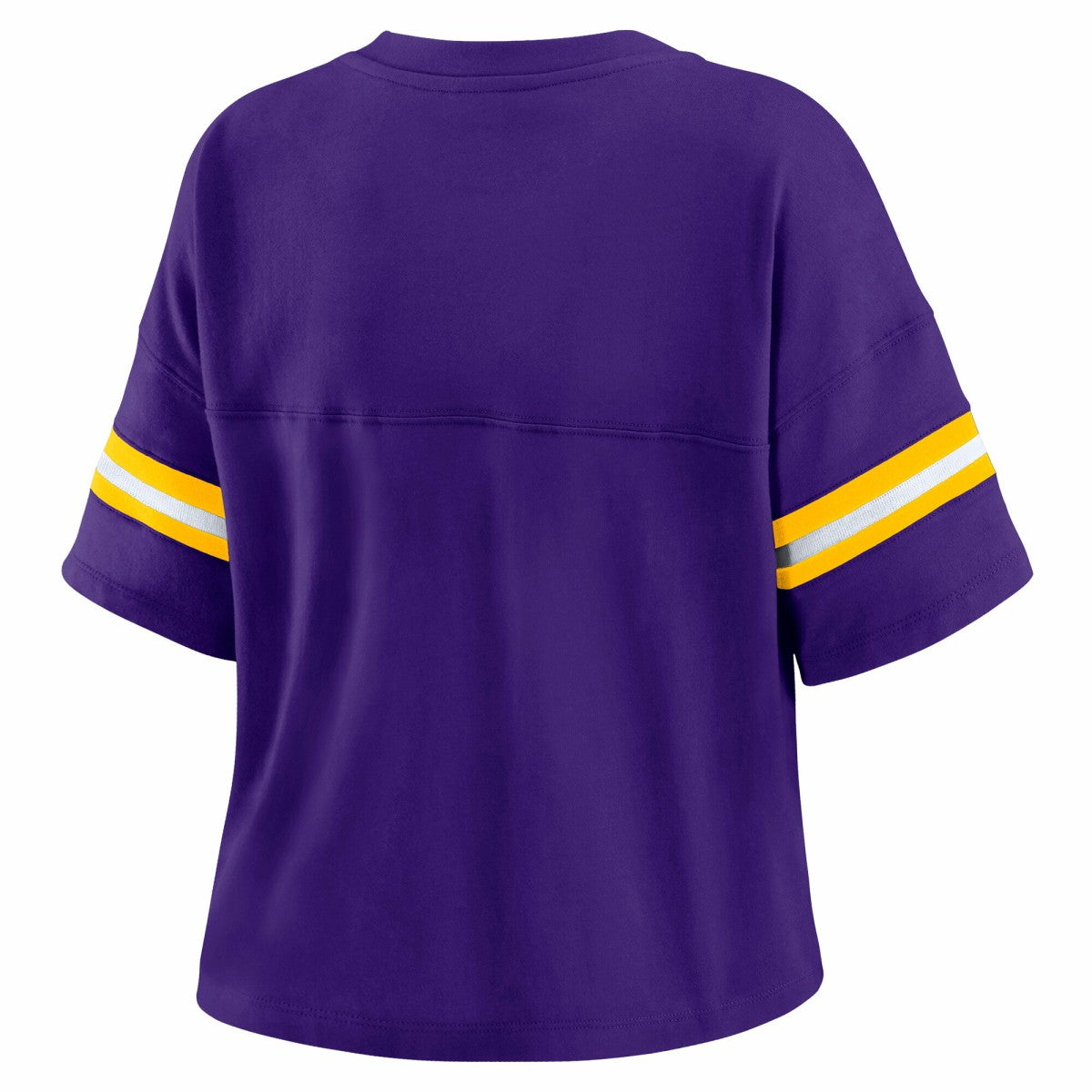 NBA Los Angeles Lakers WEAR by Erin Andrews Women's Plus Size Color Block Boxy V-Neck T-Shirt