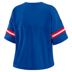 NBA Philadelphia 76ers WEAR by Erin Andrews Women's Plus Size Color Block Boxy V-Neck T-Shirt