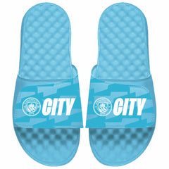 Manchester City ISlide Unisex Pattern Slide Sandals -  Sky Blue