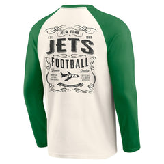Darius Rucker Collection Raglan Henley Long Sleeve T-Shirt - New York Jets