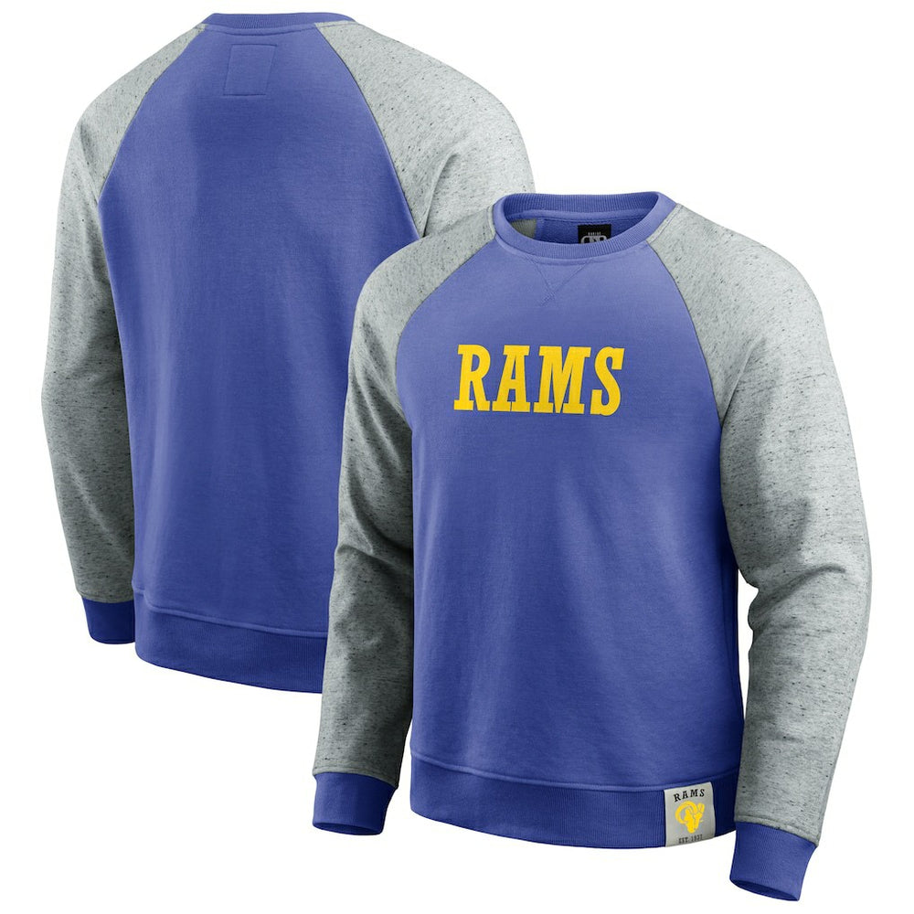 Darius Rucker Collection Colorblock Pullover Sweatshirt - Los Angeles Rams