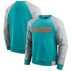 Darius Rucker Collection Colorblock Pullover Sweatshirt - Miami Dolphins