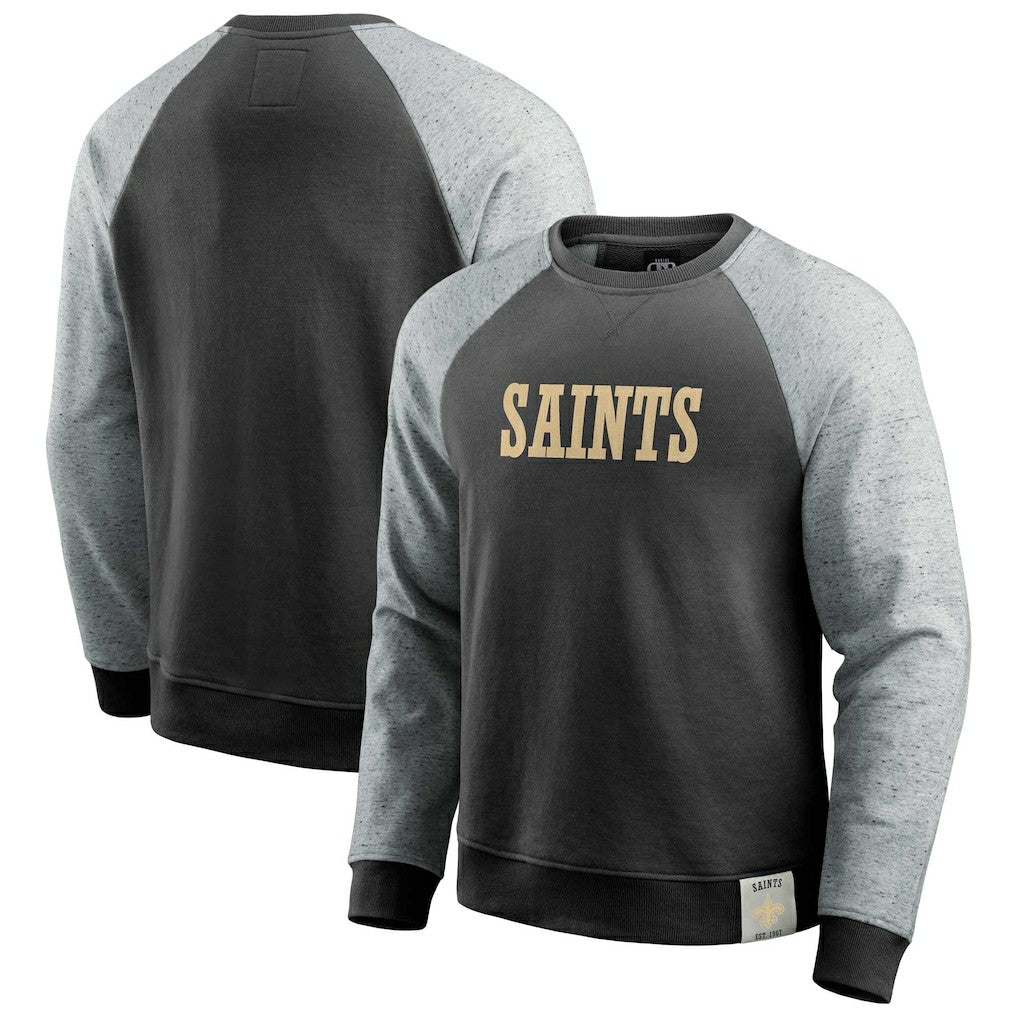 Darius Rucker Collection Colorblock Pullover Sweatshirt - New Orleans Saints