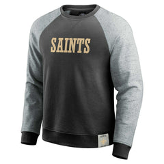 Darius Rucker Collection Colorblock Pullover Sweatshirt - New Orleans Saints