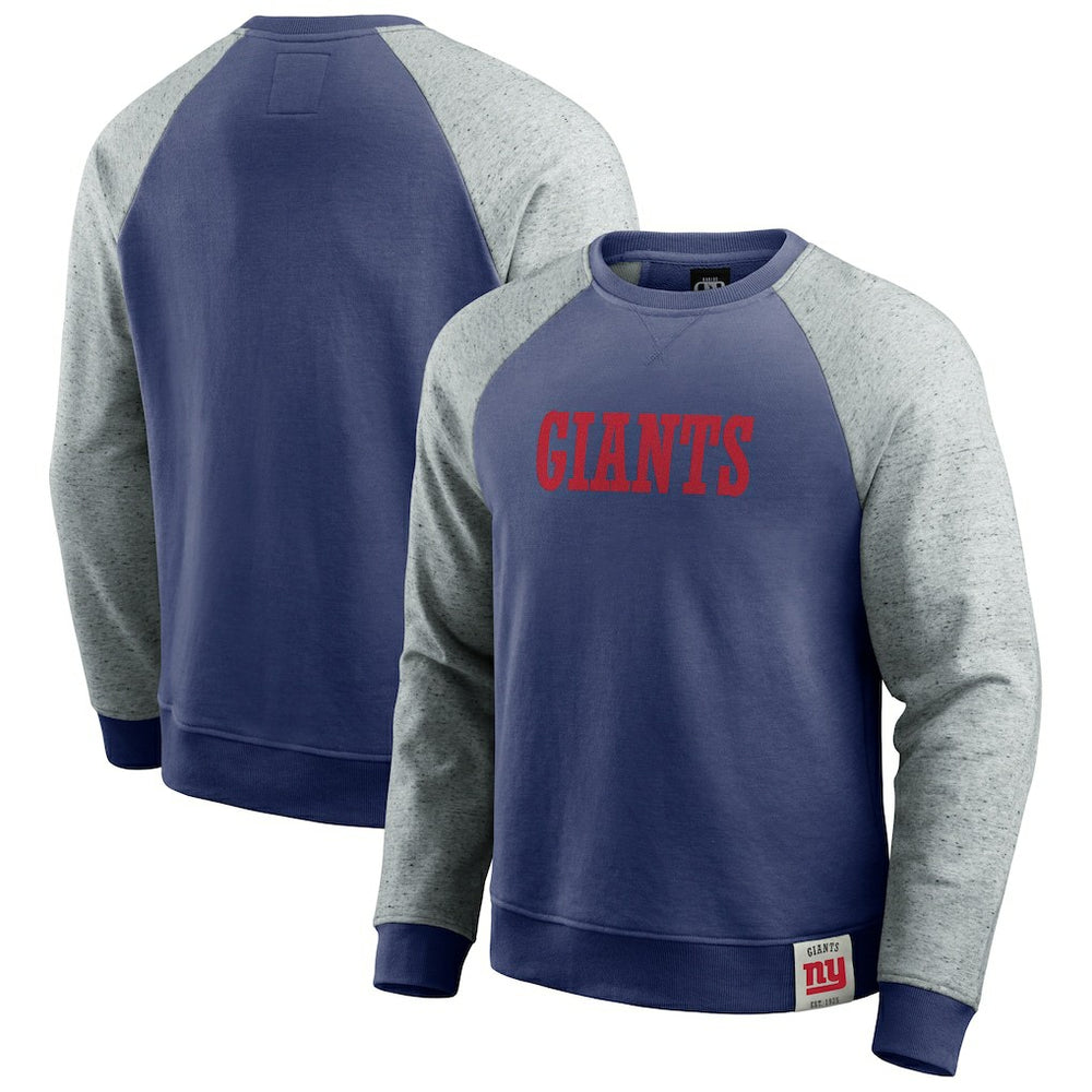 Darius Rucker Collection Colorblock Pullover Sweatshirt - New York Giants