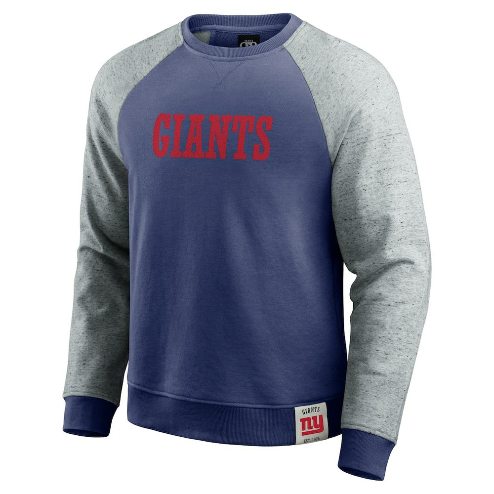 Darius Rucker Collection Colorblock Pullover Sweatshirt - New York Giants