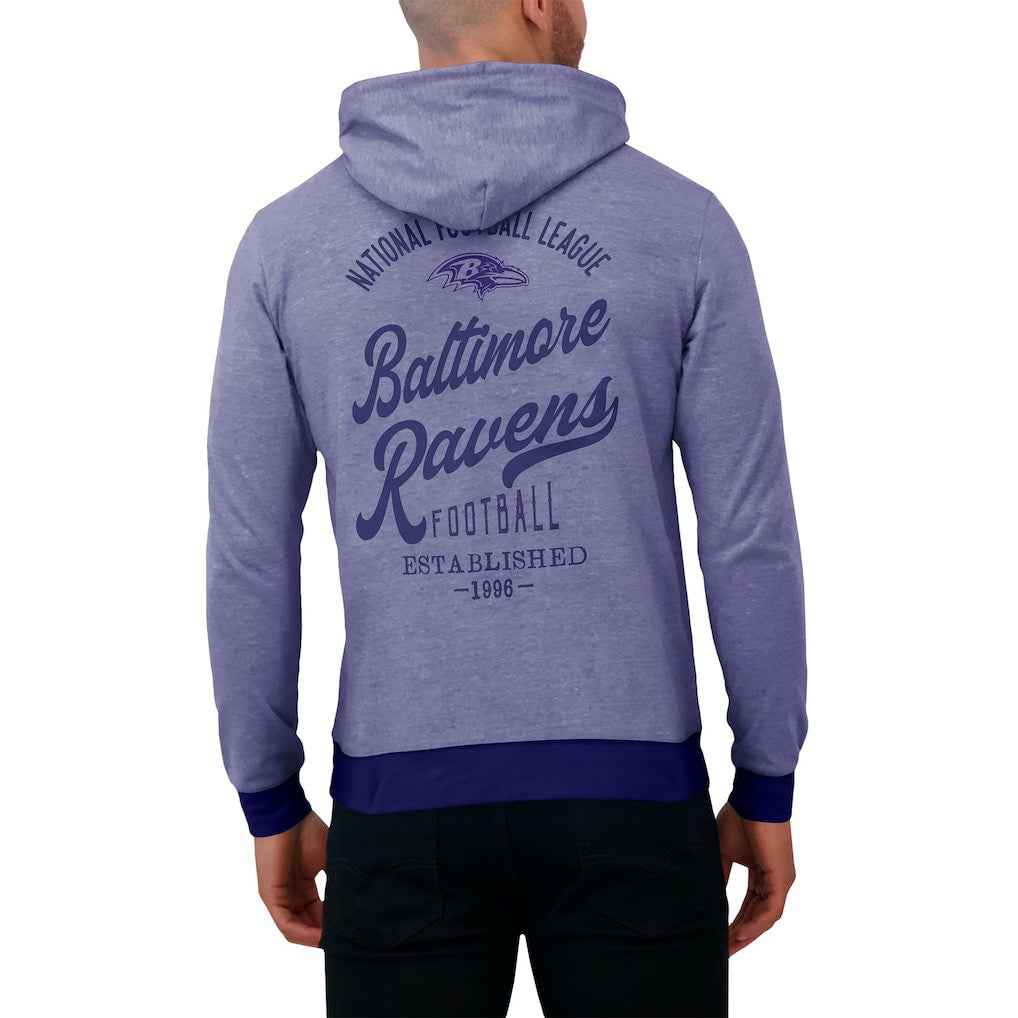 Darius Rucker Collection Tonal Knit Pullover Hoodie - Baltimore Ravens