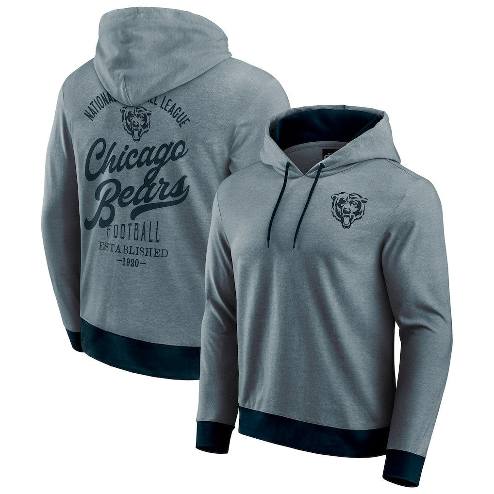 Darius Rucker Collection Tonal Knit Pullover Hoodie - Chicago Bears