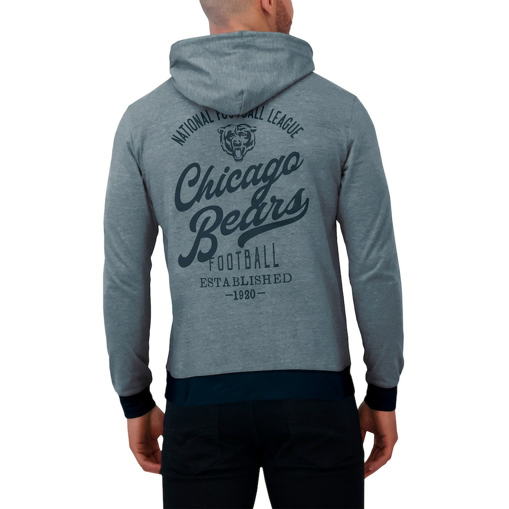 Darius Rucker Collection Tonal Knit Pullover Hoodie - Chicago Bears
