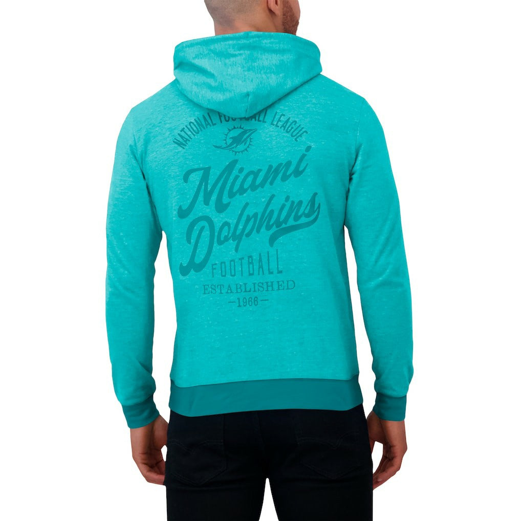 Darius Rucker Collection Tonal Knit Pullover Hoodie - Miami Dolphins