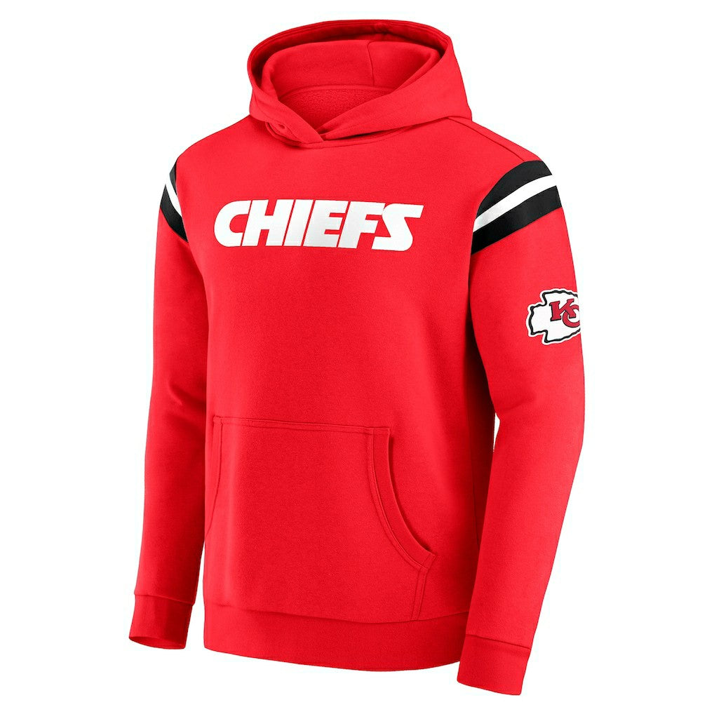 Darius Rucker Collection Football Washed Pullover Hoodie - Kansas City Chiefs