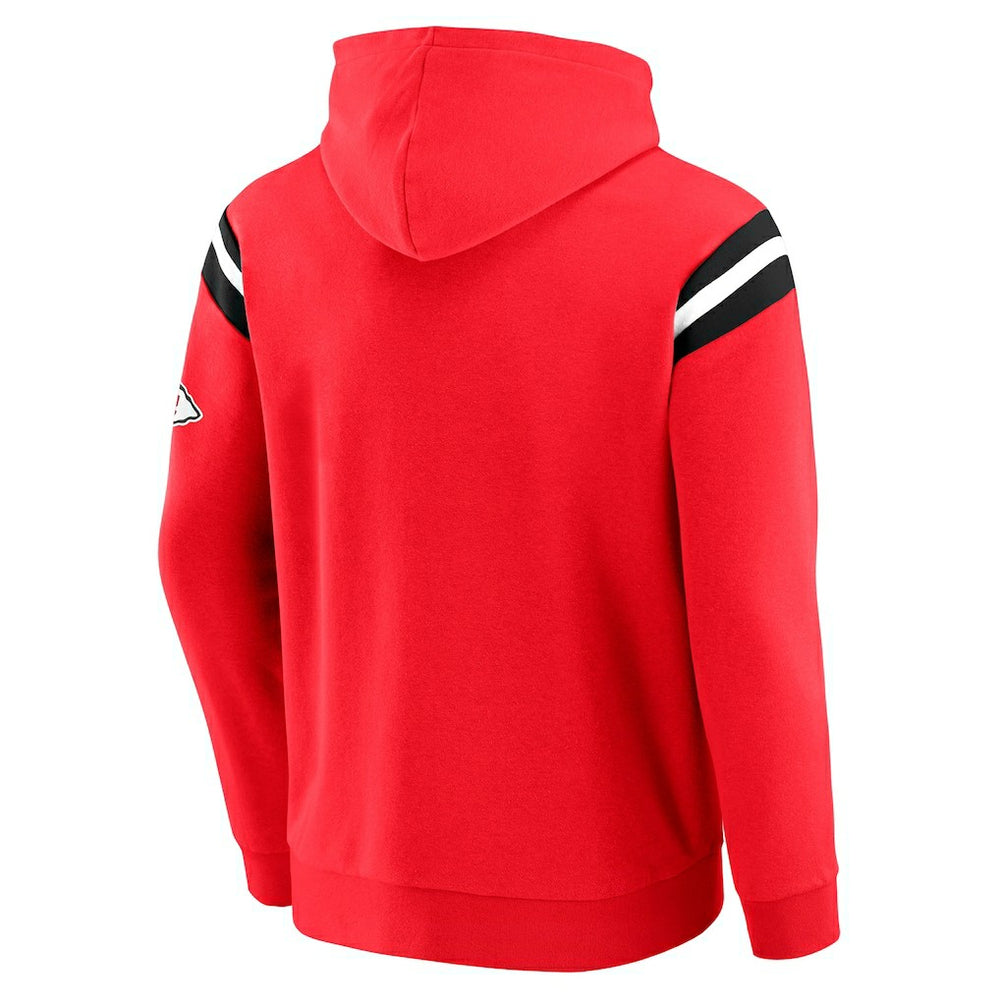 Darius Rucker Collection Football Washed Pullover Hoodie - Kansas City Chiefs