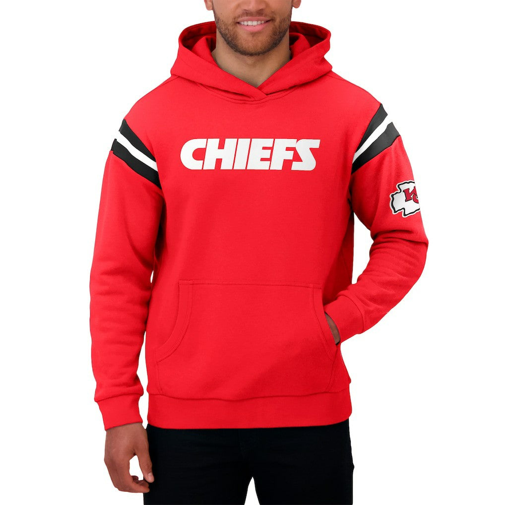 Darius Rucker Collection Football Washed Pullover Hoodie - Kansas City Chiefs