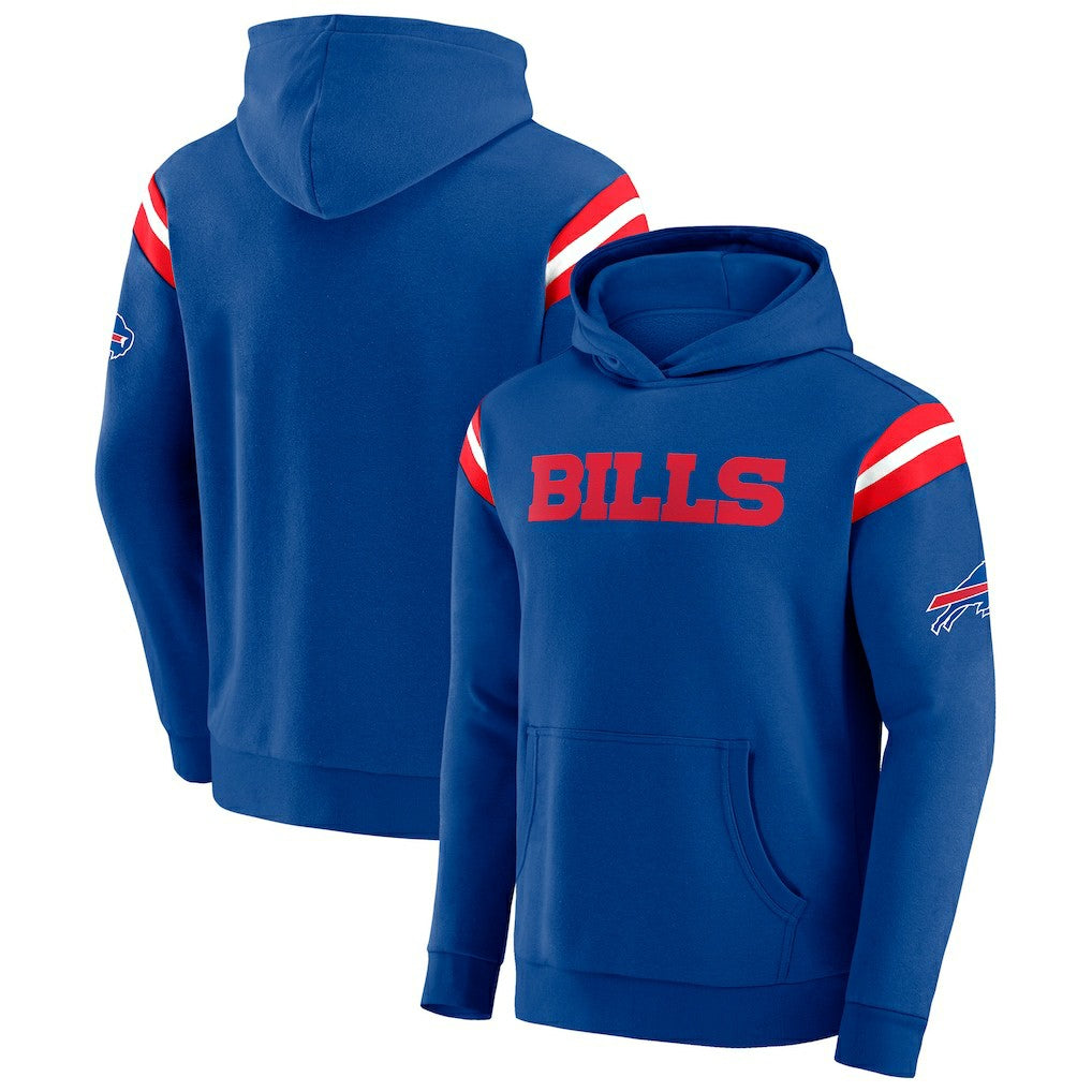 Darius Rucker Collection Football Washed Pullover Hoodie - Buffalo Bills