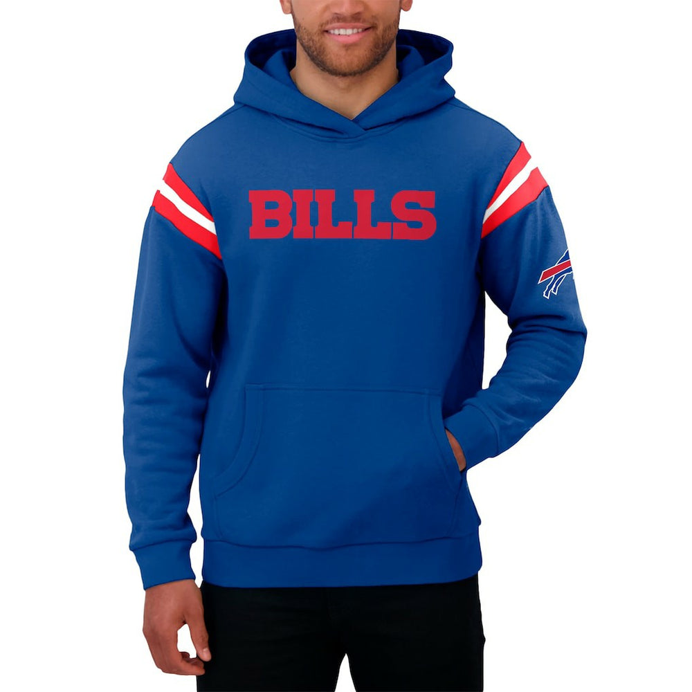 Darius Rucker Collection Football Washed Pullover Hoodie - Buffalo Bills