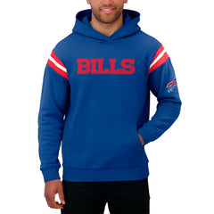 Darius Rucker Collection Football Washed Pullover Hoodie - Buffalo Bills