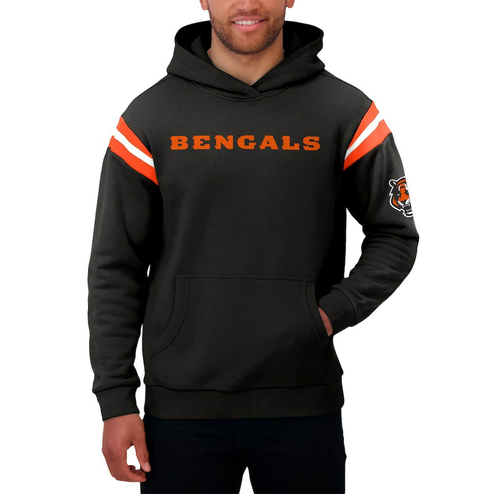 Darius Rucker Collection Football Washed Pullover Hoodie - Cincinnati Bengals