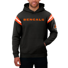Darius Rucker Collection Football Washed Pullover Hoodie - Cincinnati Bengals