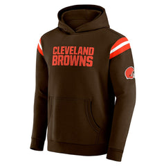 Darius Rucker Collection Football Washed Pullover Hoodie - Cleveland Browns