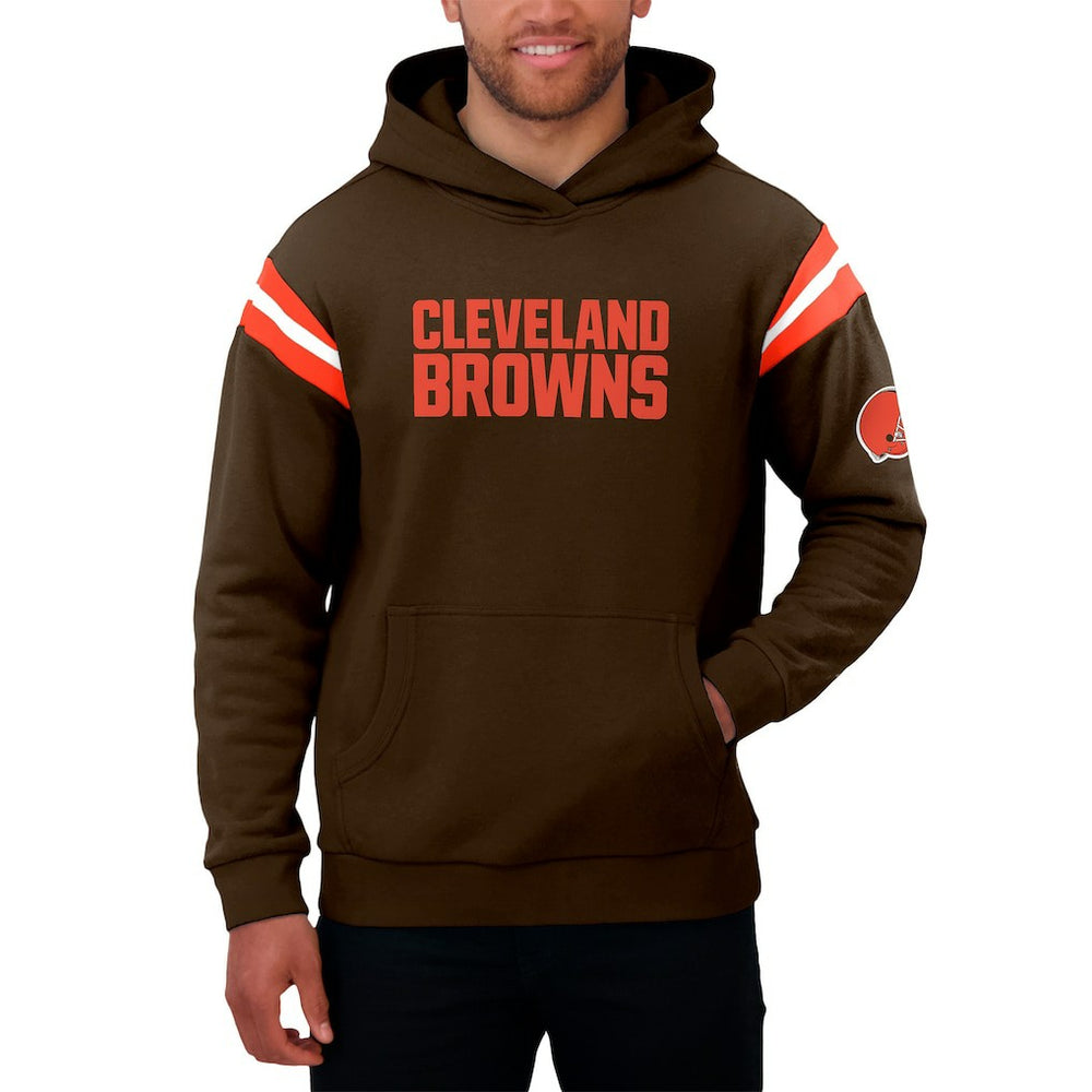 Darius Rucker Collection Football Washed Pullover Hoodie - Cleveland Browns