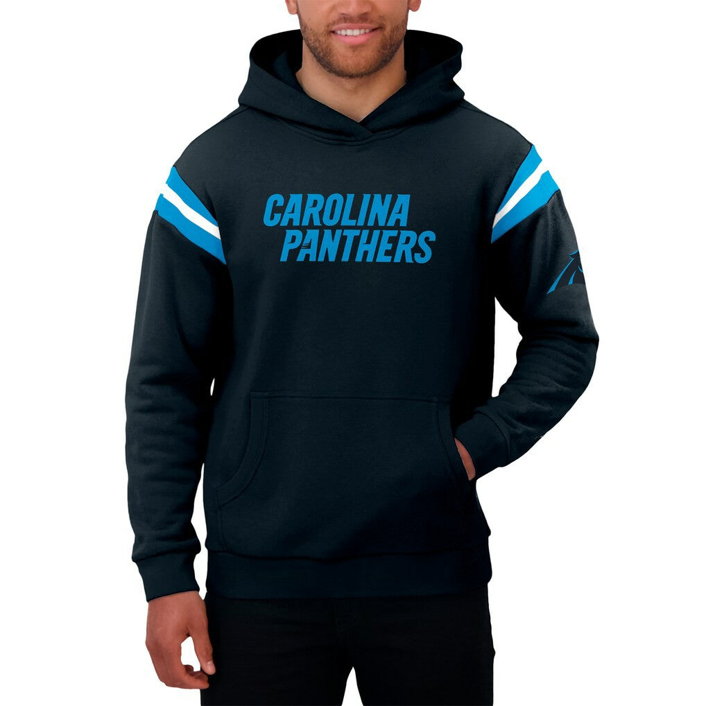 Darius Rucker Collection Football Washed Pullover Hoodie - Carolina Panthers