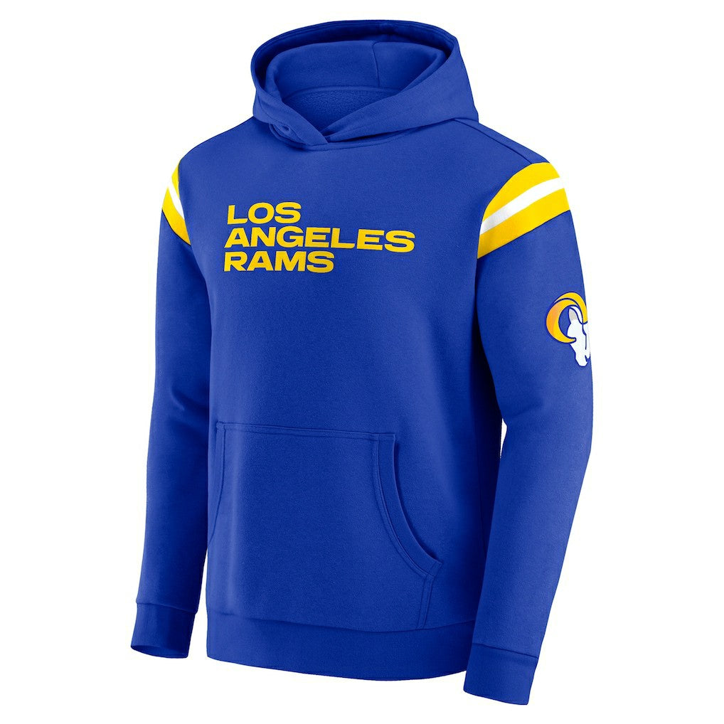 Darius Rucker Collection Football Washed Pullover Hoodie - Los Angeles Rams