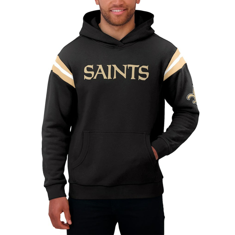 Darius Rucker Collection Football Washed Pullover Hoodie - New Orleans Saints