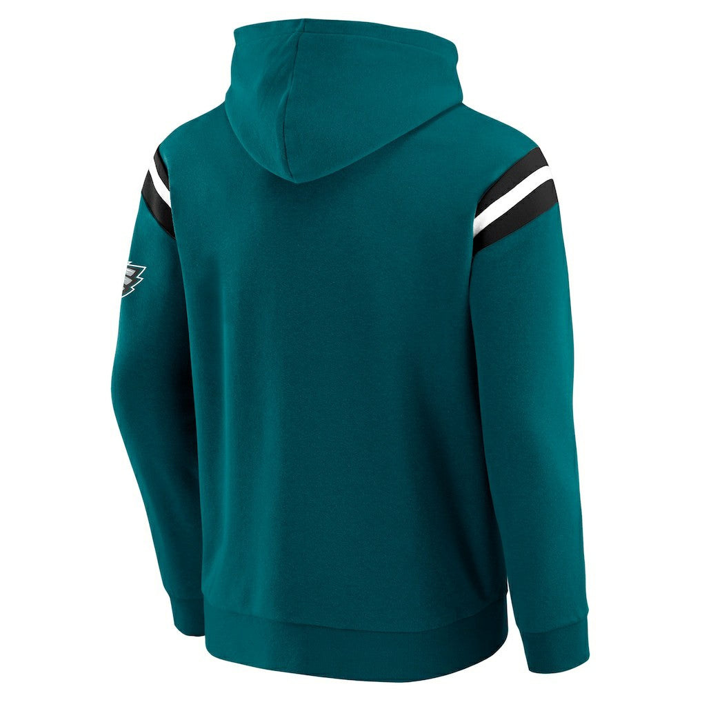 Darius Rucker Collection Football Washed Pullover Hoodie - Philadelphia Eagles