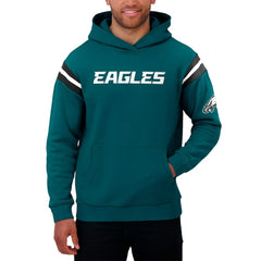 Darius Rucker Collection Football Washed Pullover Hoodie - Philadelphia Eagles