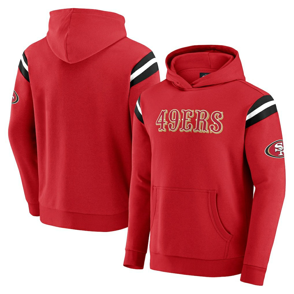 Darius Rucker Collection Football Washed Pullover Hoodie - San Francisco 49ers