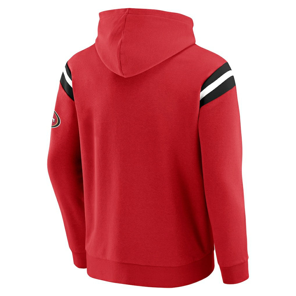 Darius Rucker Collection Football Washed Pullover Hoodie - San Francisco 49ers