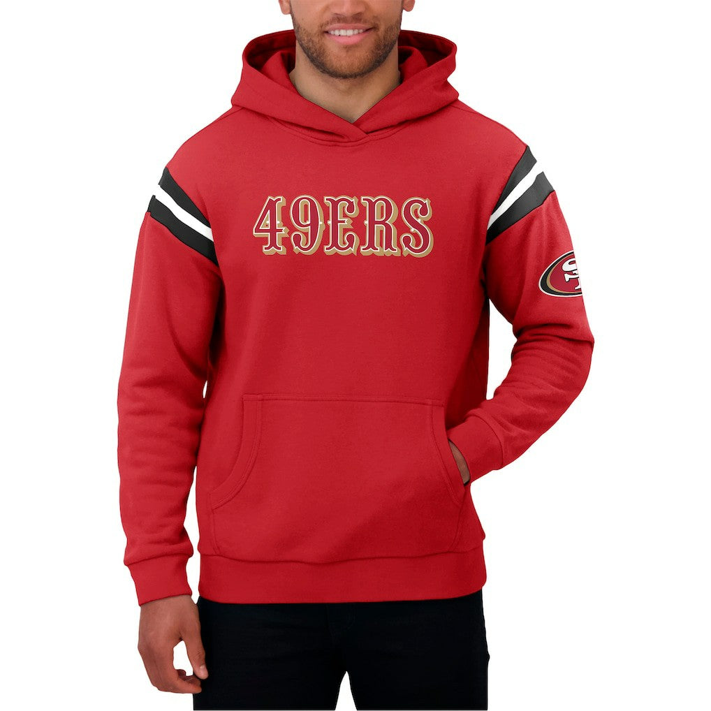 Darius Rucker Collection Football Washed Pullover Hoodie - San Francisco 49ers