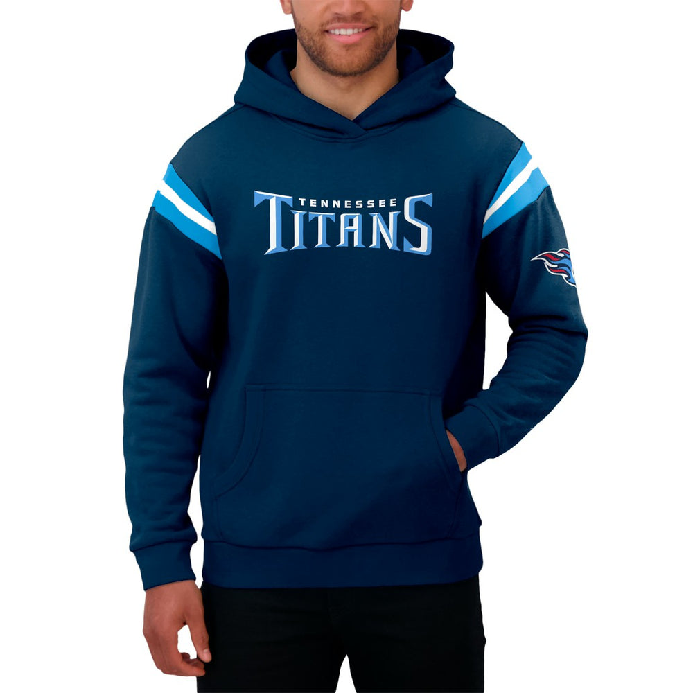 Darius Rucker Collection Football Washed Pullover Hoodie - Tennessee Titans