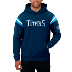 Darius Rucker Collection Football Washed Pullover Hoodie - Tennessee Titans