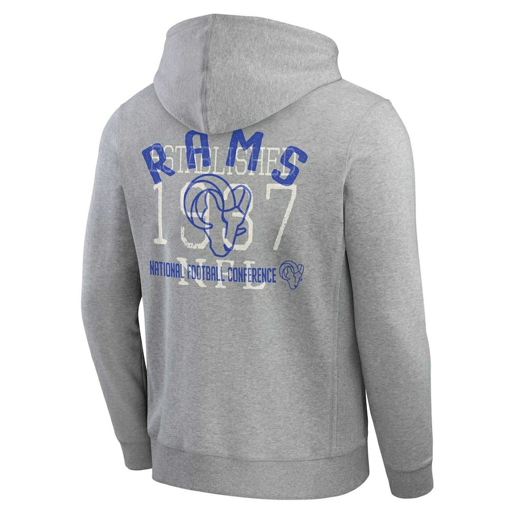 Darius Rucker Collection Vintage Stripe Full-Zip Hoodie - Los Angeles Rams