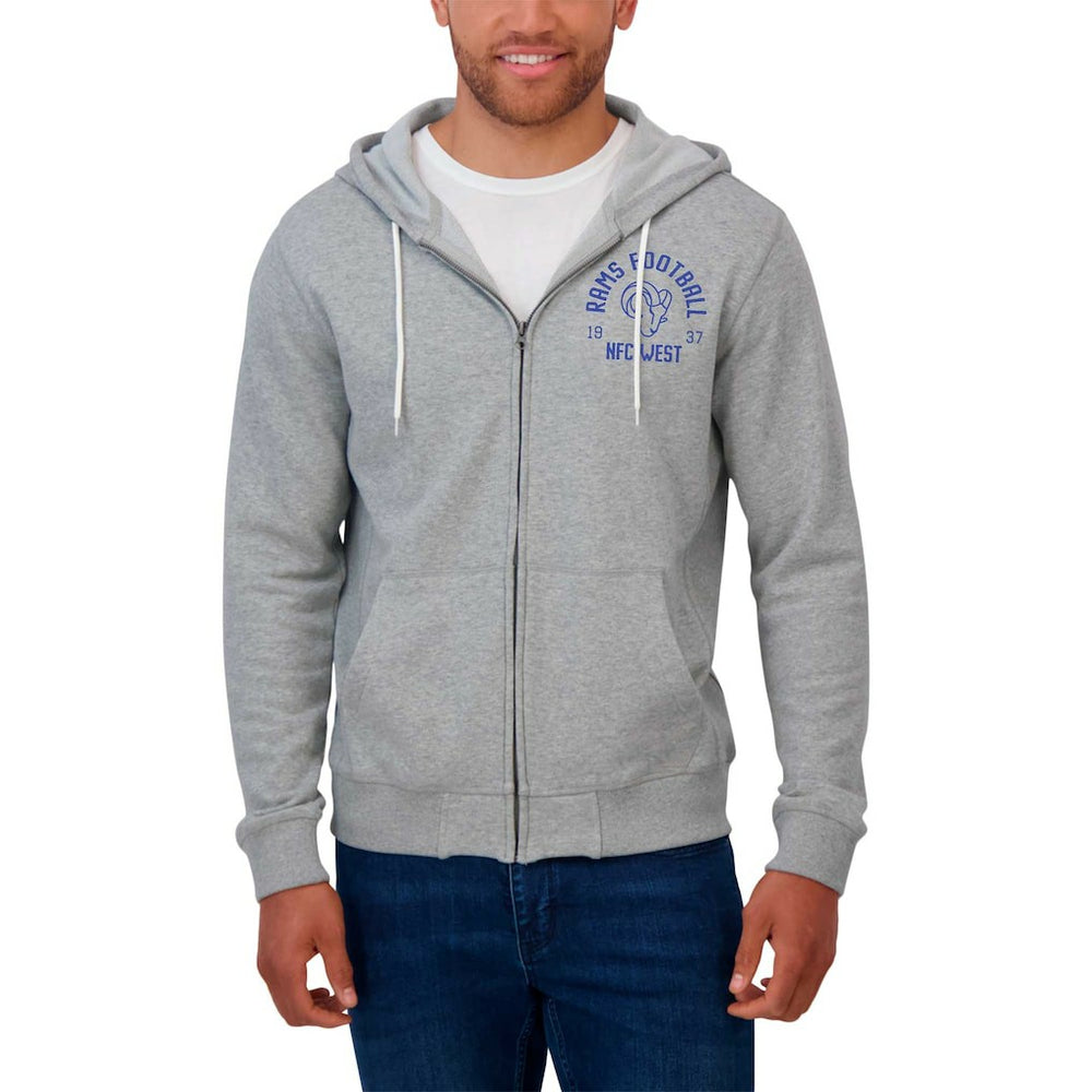 Darius Rucker Collection Vintage Stripe Full-Zip Hoodie - Los Angeles Rams