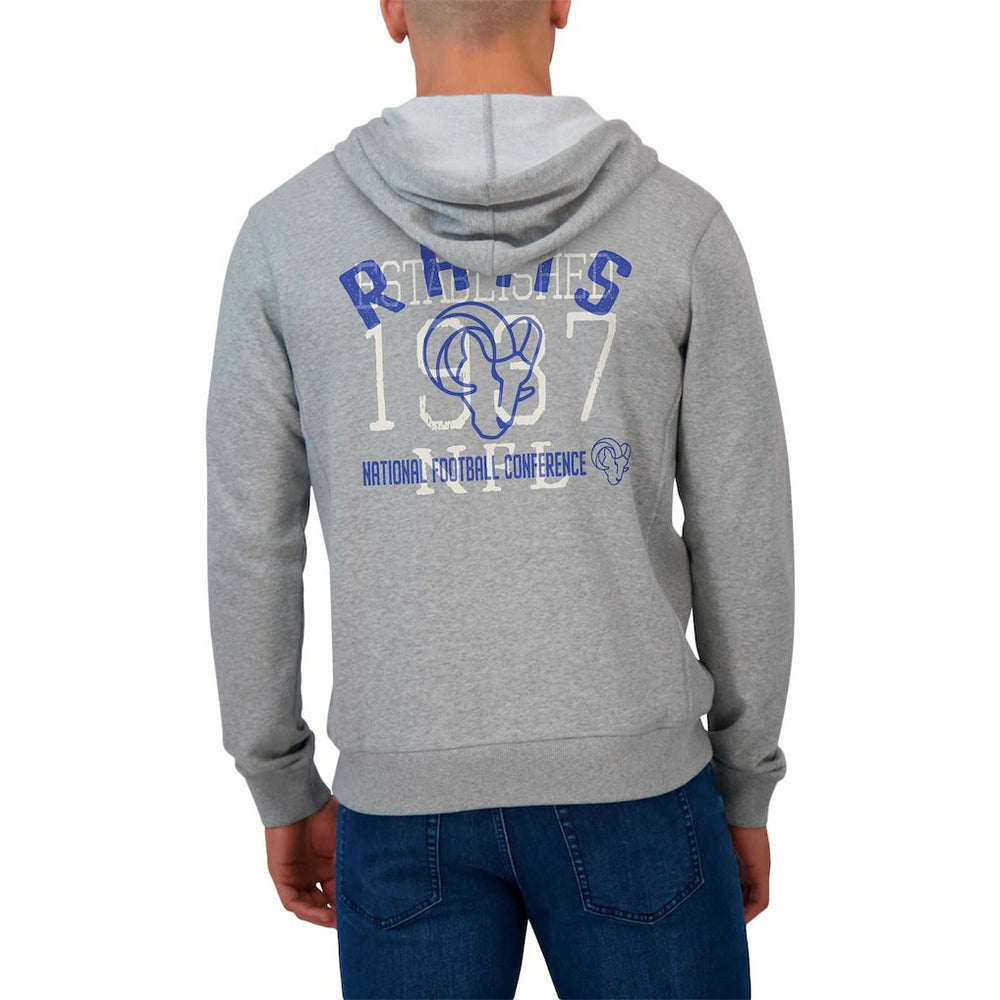 Darius Rucker Collection Vintage Stripe Full-Zip Hoodie - Los Angeles Rams