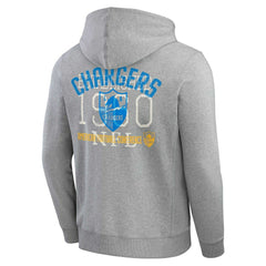 Darius Rucker Collection Vintage Stripe Full-Zip Hoodie - Los Angeles Chargers