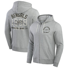 Darius Rucker Collection Vintage Stripe Full-Zip Hoodie - Cincinnati Bengals