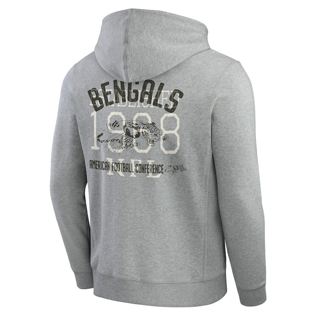 Darius Rucker Collection Vintage Stripe Full-Zip Hoodie - Cincinnati Bengals