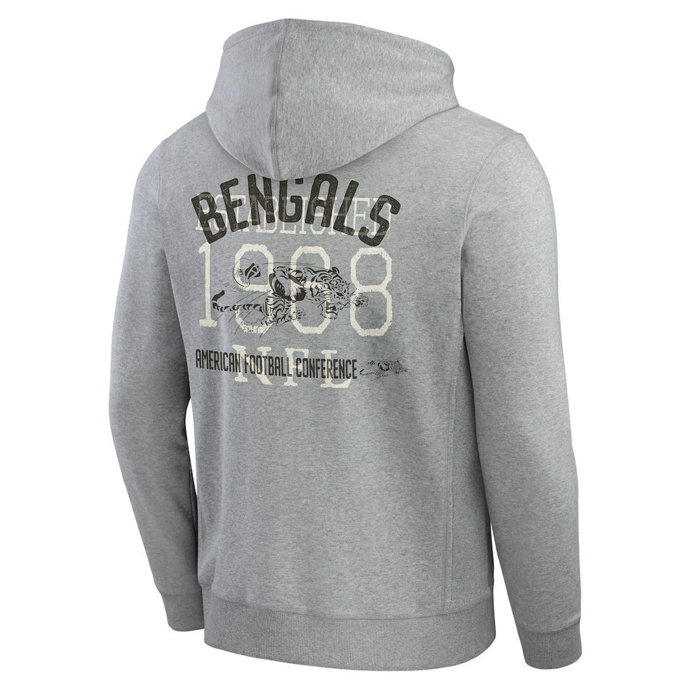 Darius Rucker Collection Vintage Stripe Full-Zip Hoodie - Cincinnati Bengals
