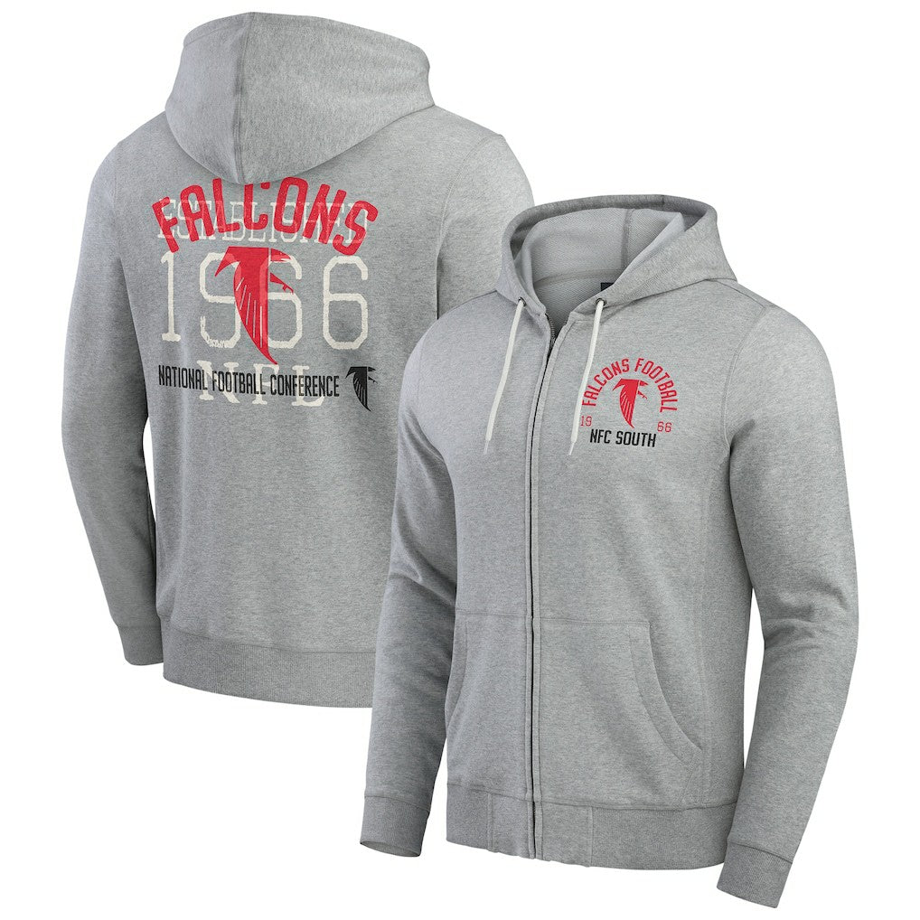 Darius Rucker Collection Vintage Stripe Full-Zip Hoodie - Atlanta Falcons