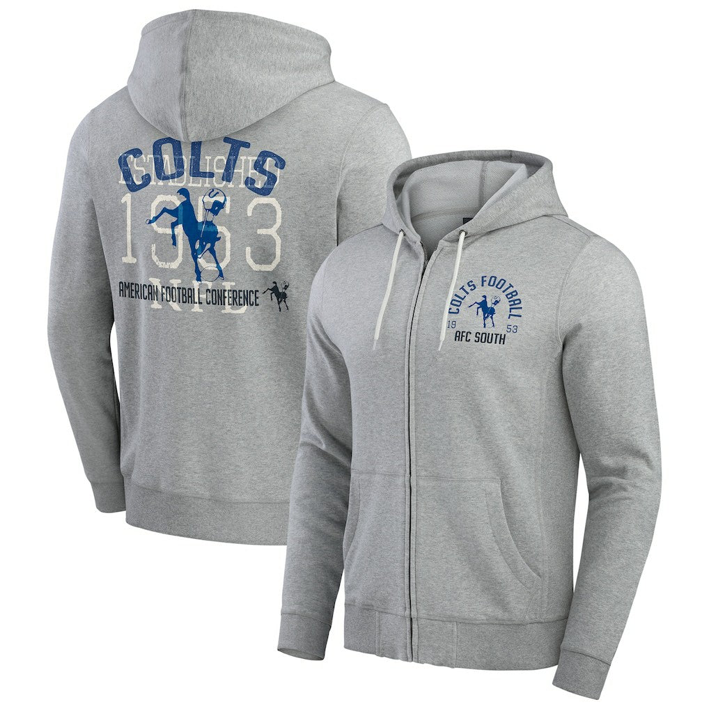Darius Rucker Collection Vintage Stripe Full-Zip Hoodie - Indianapolis Colts