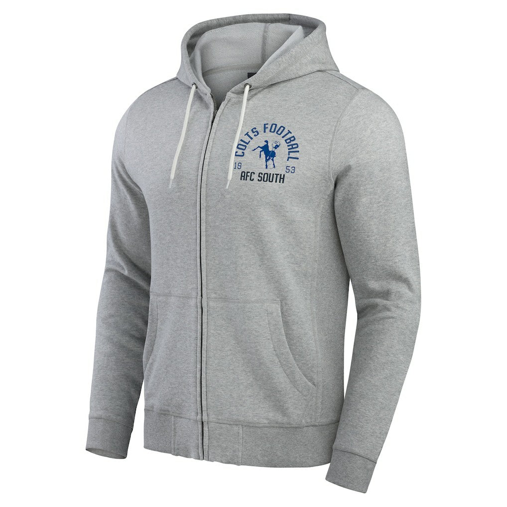 Darius Rucker Collection Vintage Stripe Full-Zip Hoodie - Indianapolis Colts