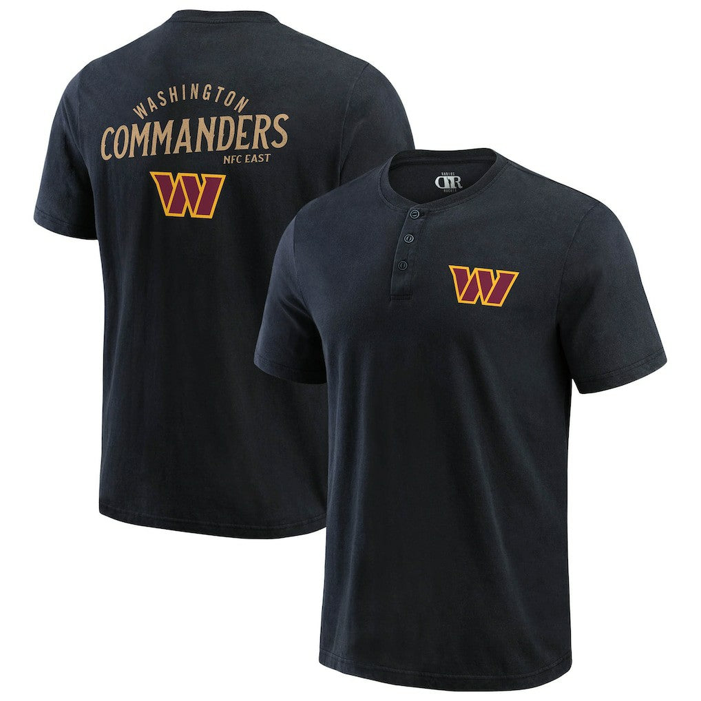 Darius Rucker Collection Washed Henley T-Shirt - Washington Commanders