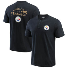 Darius Rucker Collection Washed Henley T-Shirt - Pittsburgh Steelers
