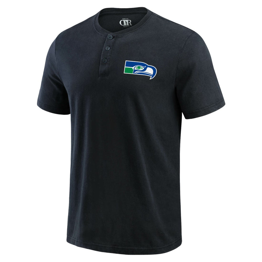 Darius Rucker Collection Washed Henley T-Shirt - Seattle Seahawks